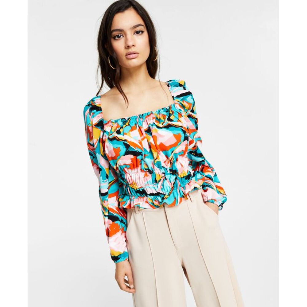 Bar III Square Neck Blouse